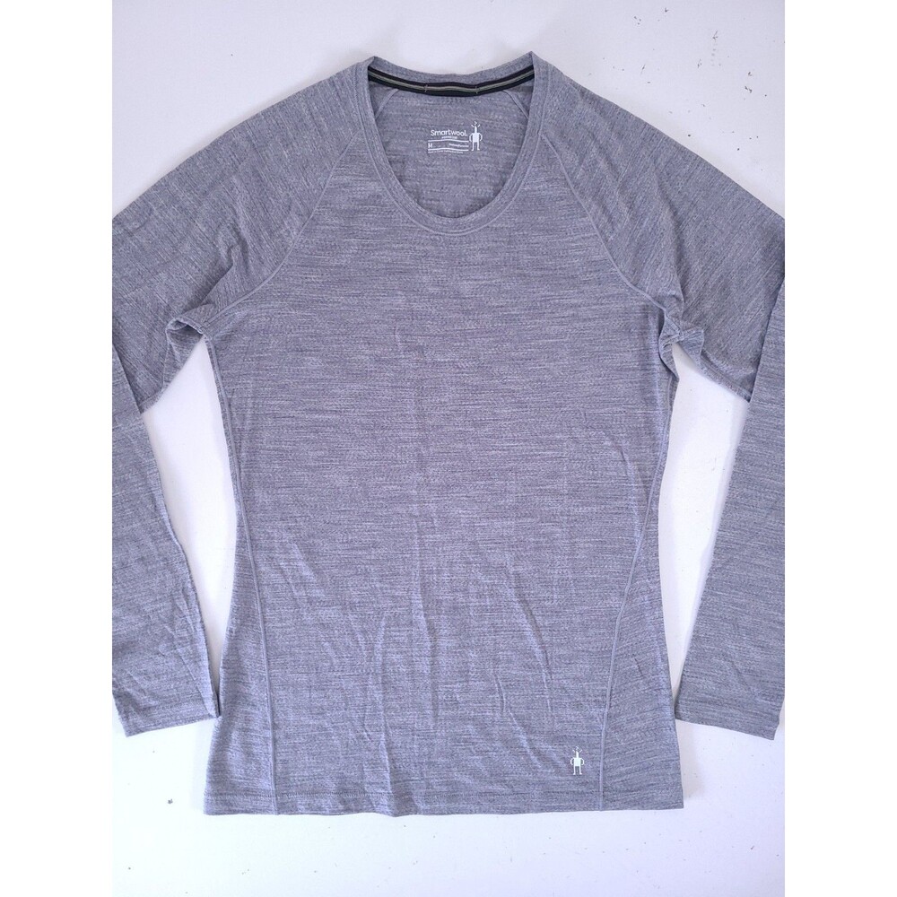 SmartWool Womens Gray Merino 150 Shirt Size M Base Layer Long Sleeve